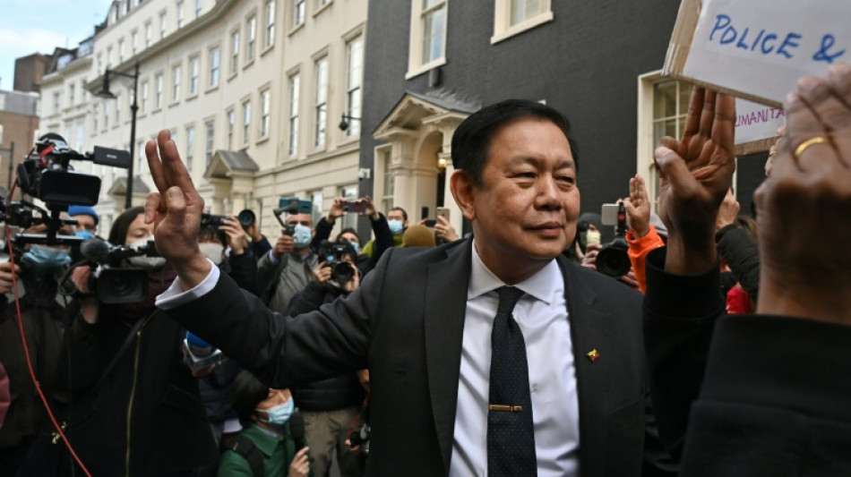 Ousted Myanmar envoy charged with trespass in London residence row