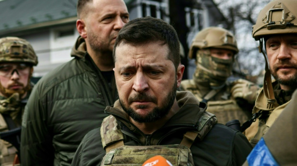 "Nunca perdonaremos", dice Zelenski en el aniversario de la liberaci&oacute;n de Bucha