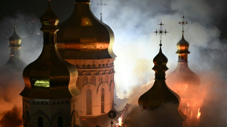 Deadly Russian strikes set landmark Kyiv monastery ablaze