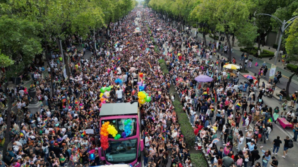 Multitudinaria marcha por los derechos LGBT en Ciudad de M&eacute;xico