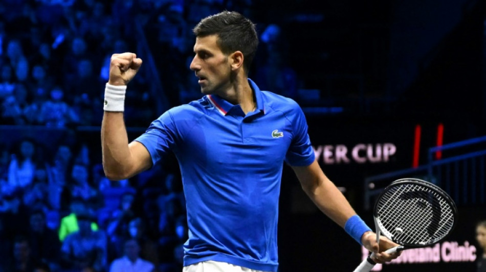 Djokovic makes stylish return at Laver Cup as Federer watches on