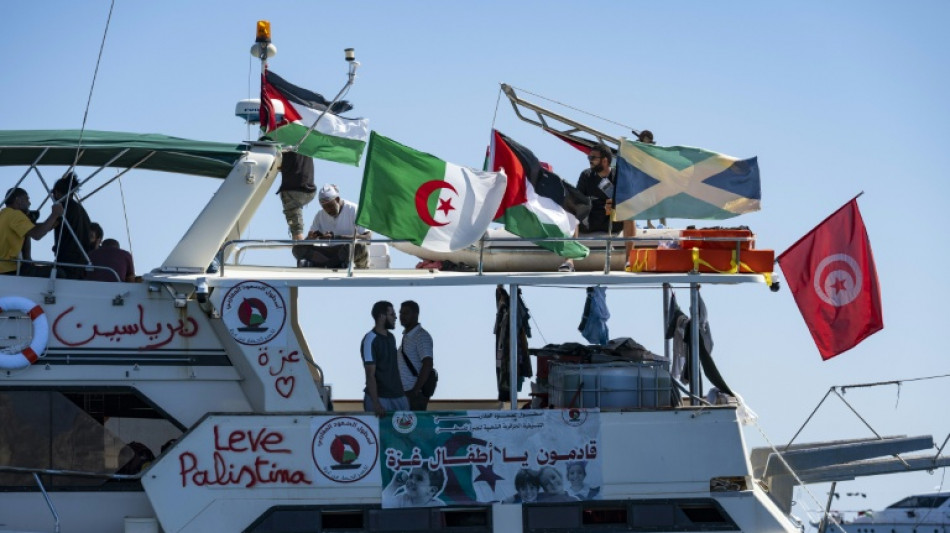 Gaza aid flotilla says Israeli warships 'intercepted' boats