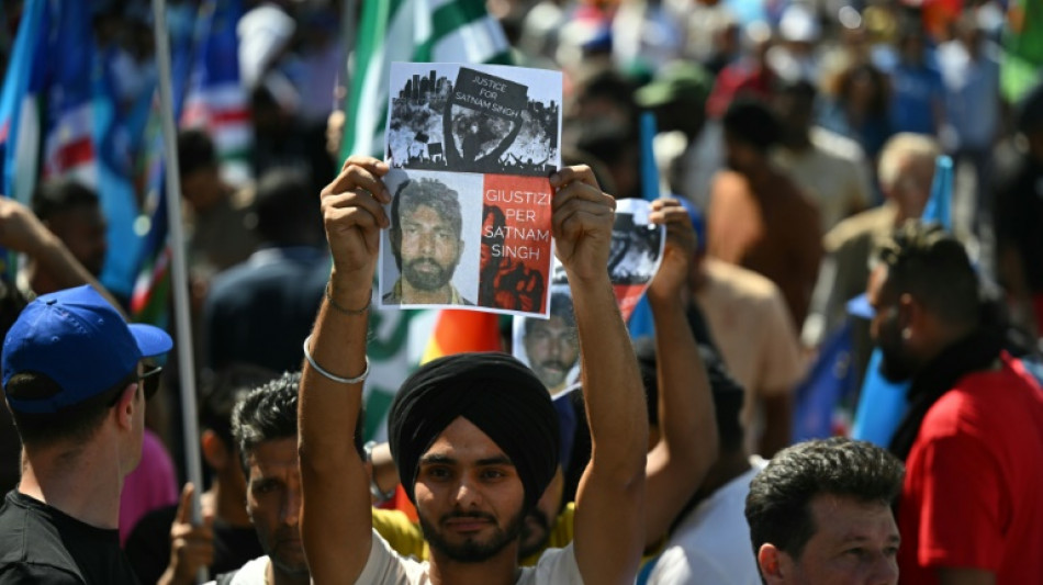 En Italie, des Indiens marchent contre l'esclavage apr&egrave;s la mort d'un travailleur sans-papiers
